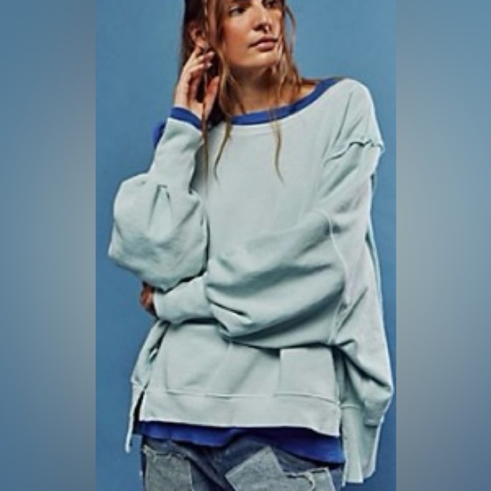 Camden Sweatshirt Large We The Free Free People Movement Ice Glow